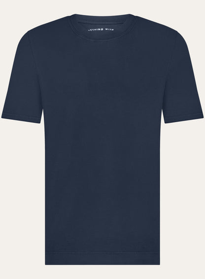 Crewneck T-shirt van katoen | BLUE NAVY 