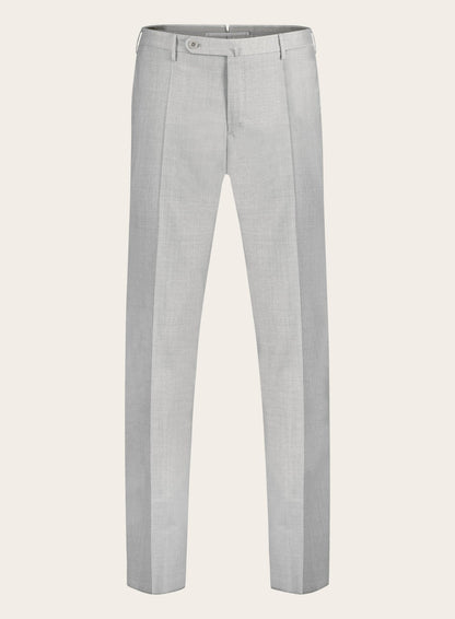 Slim-fit wollen pantalon | L.Grijs