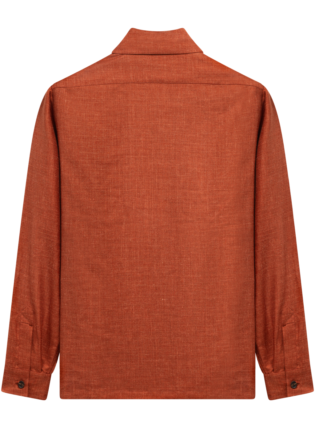 Handgemaakt overshirt van cashmere, zijde en linnen | Roest
