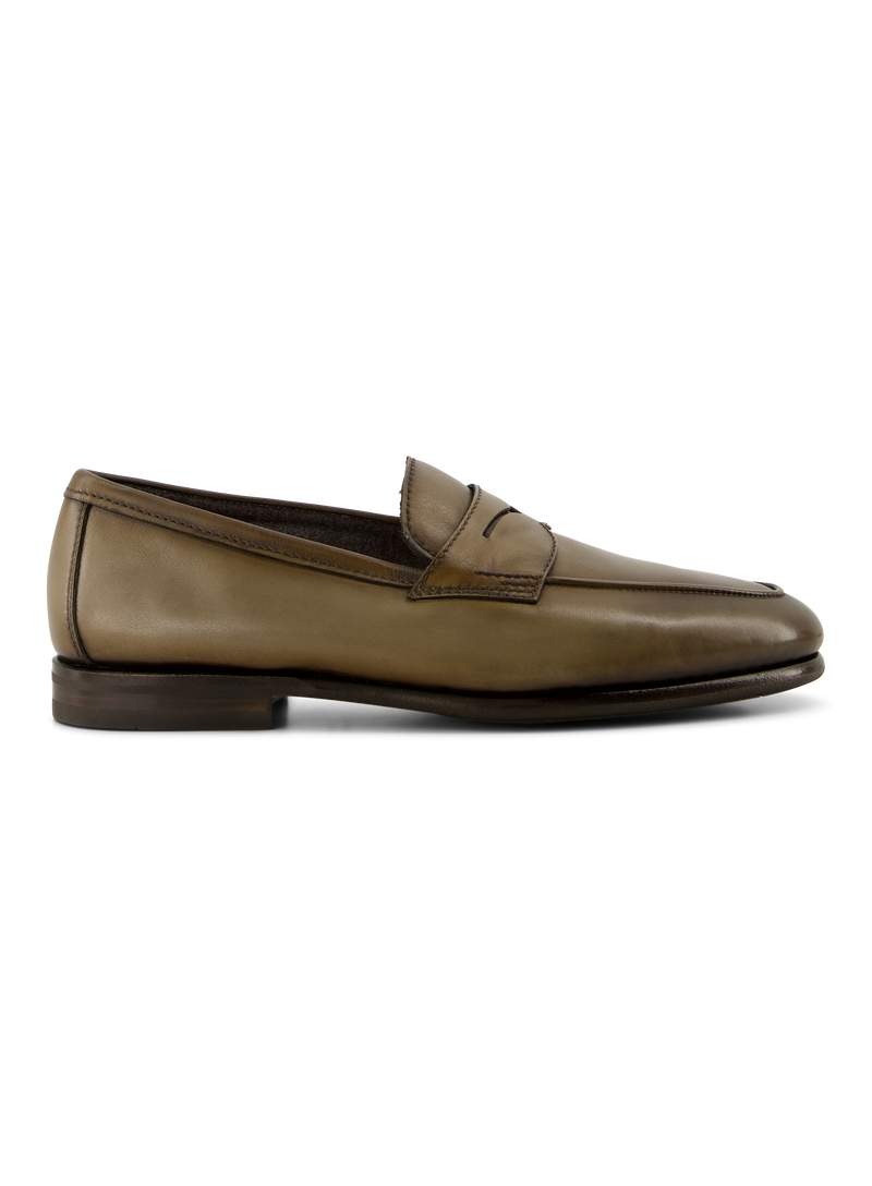 Penny loafers van leer