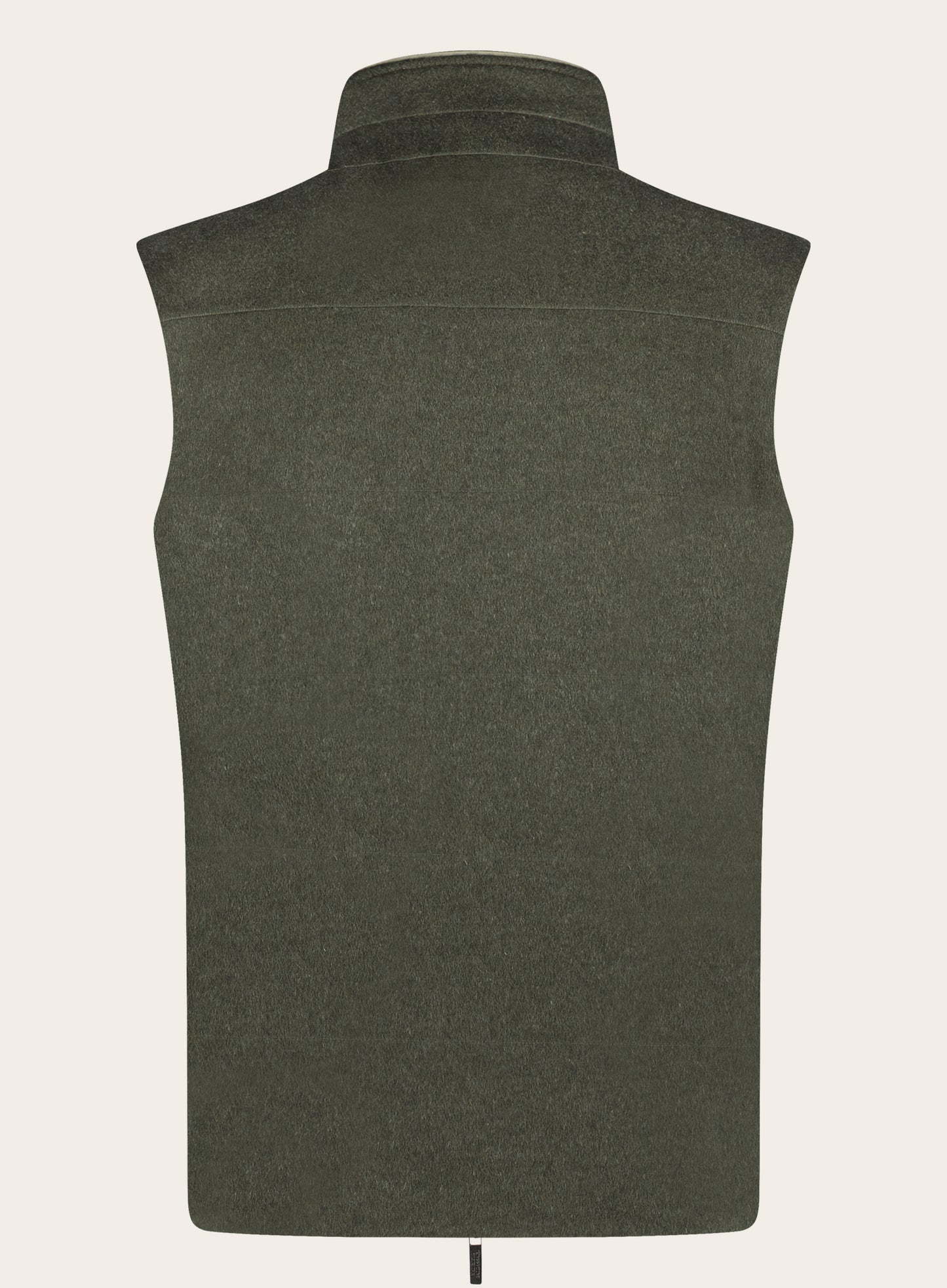 Slim-fit bodywarmer van wol | Groen