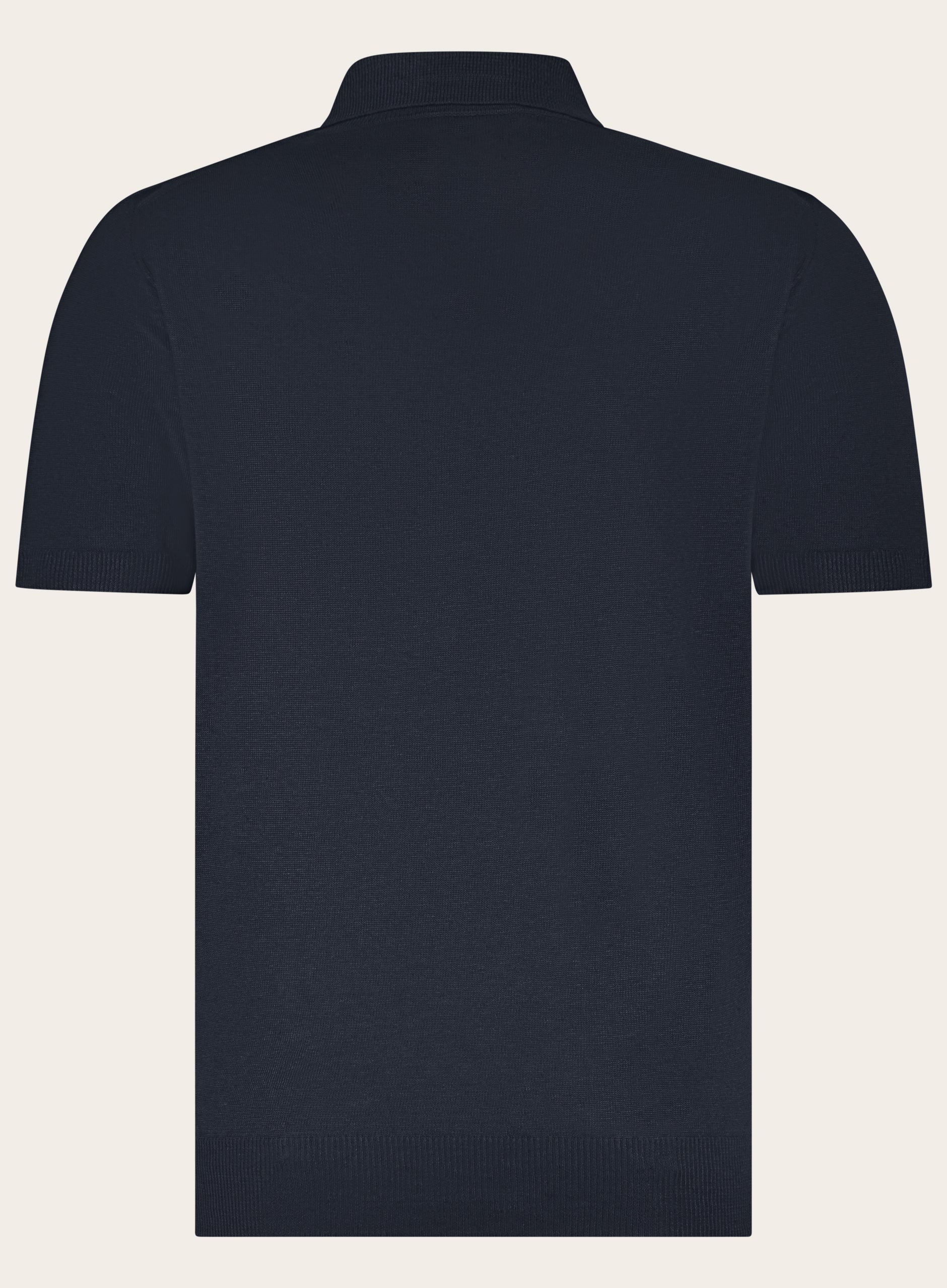 Buttonless polo van linnen | BLUE NAVY