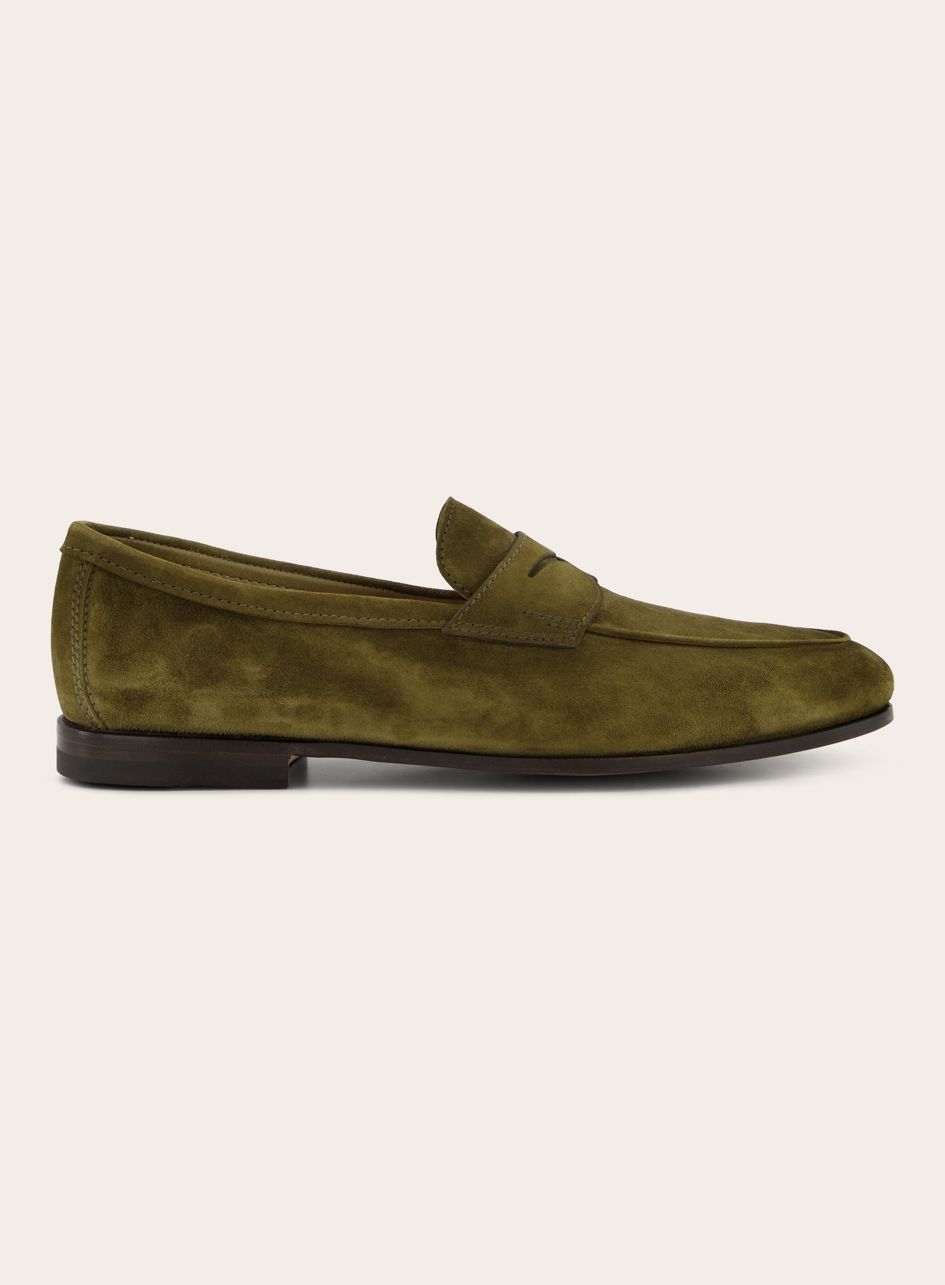 Penny loafers van suède | Groen