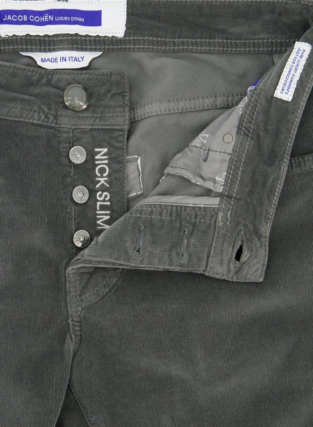 Nick Slim-fit Geribde Jeans | FULL_WIDTH | Grijs