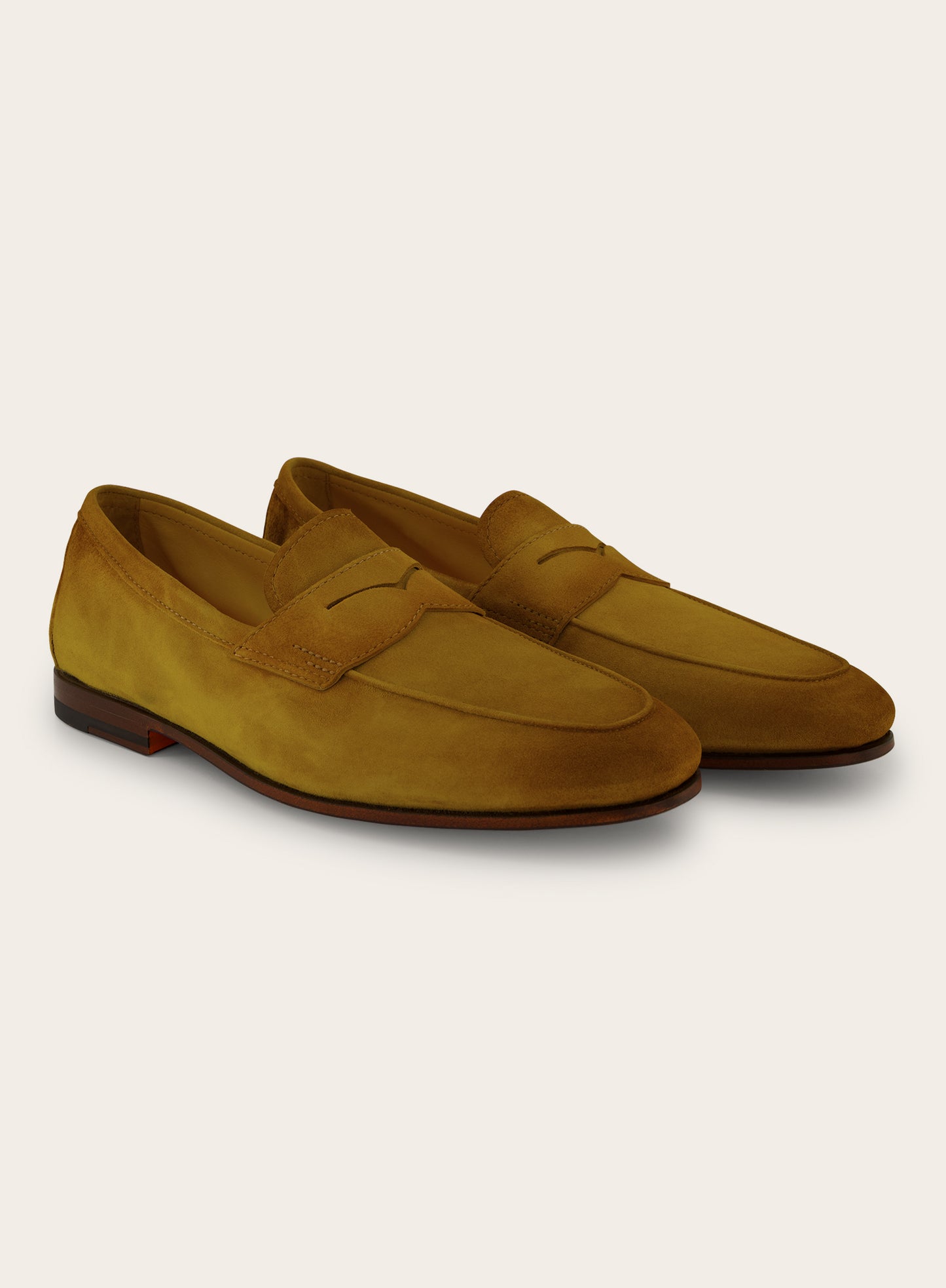 Penny loafers van suède | Geel