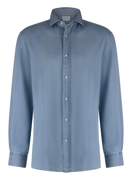 Shirt van katoen | LGHT BLUE DENIM