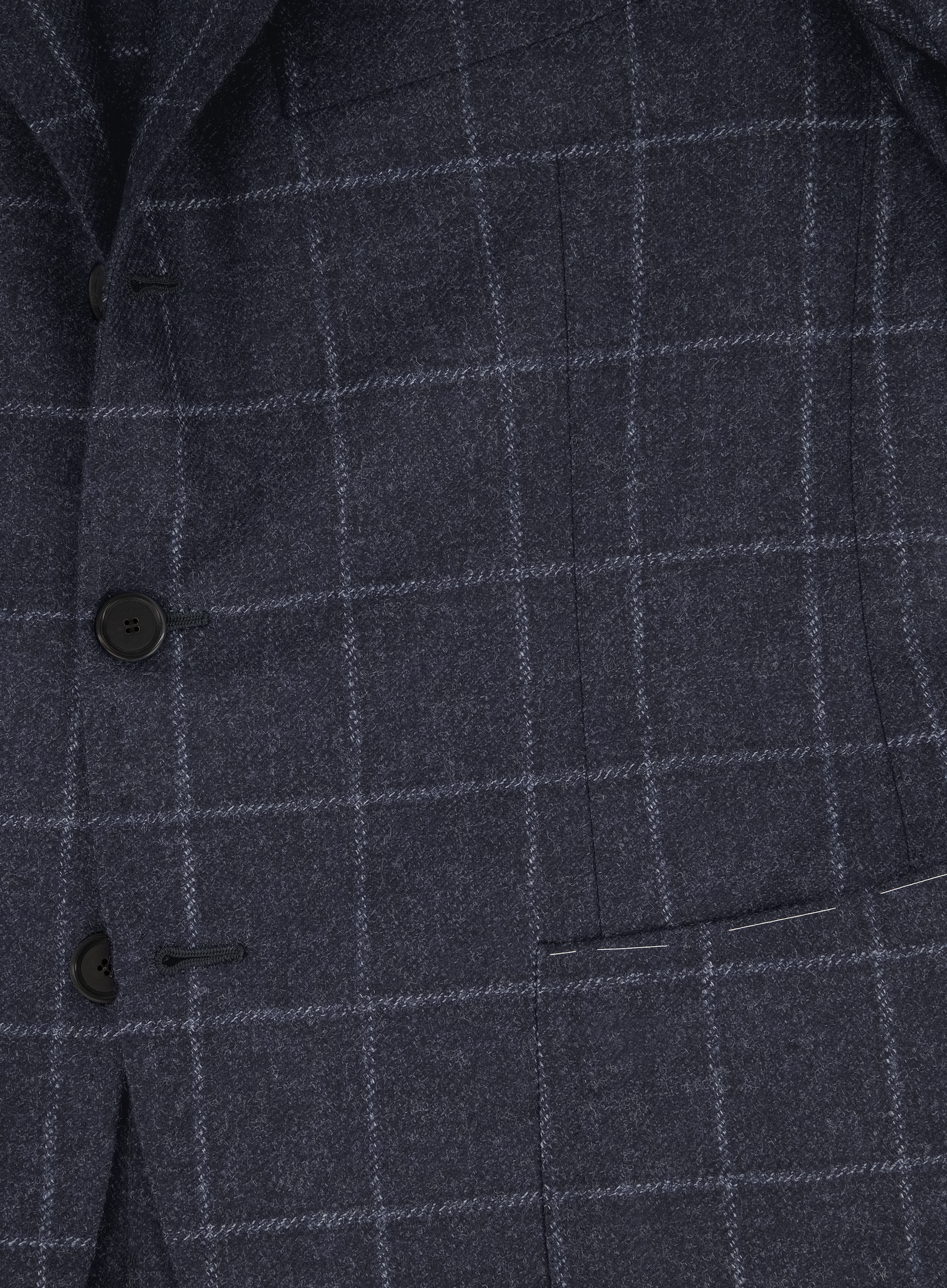 Handgemaakt geruit jasje van cashmere | FULL_WIDTH | BLUE NAVY