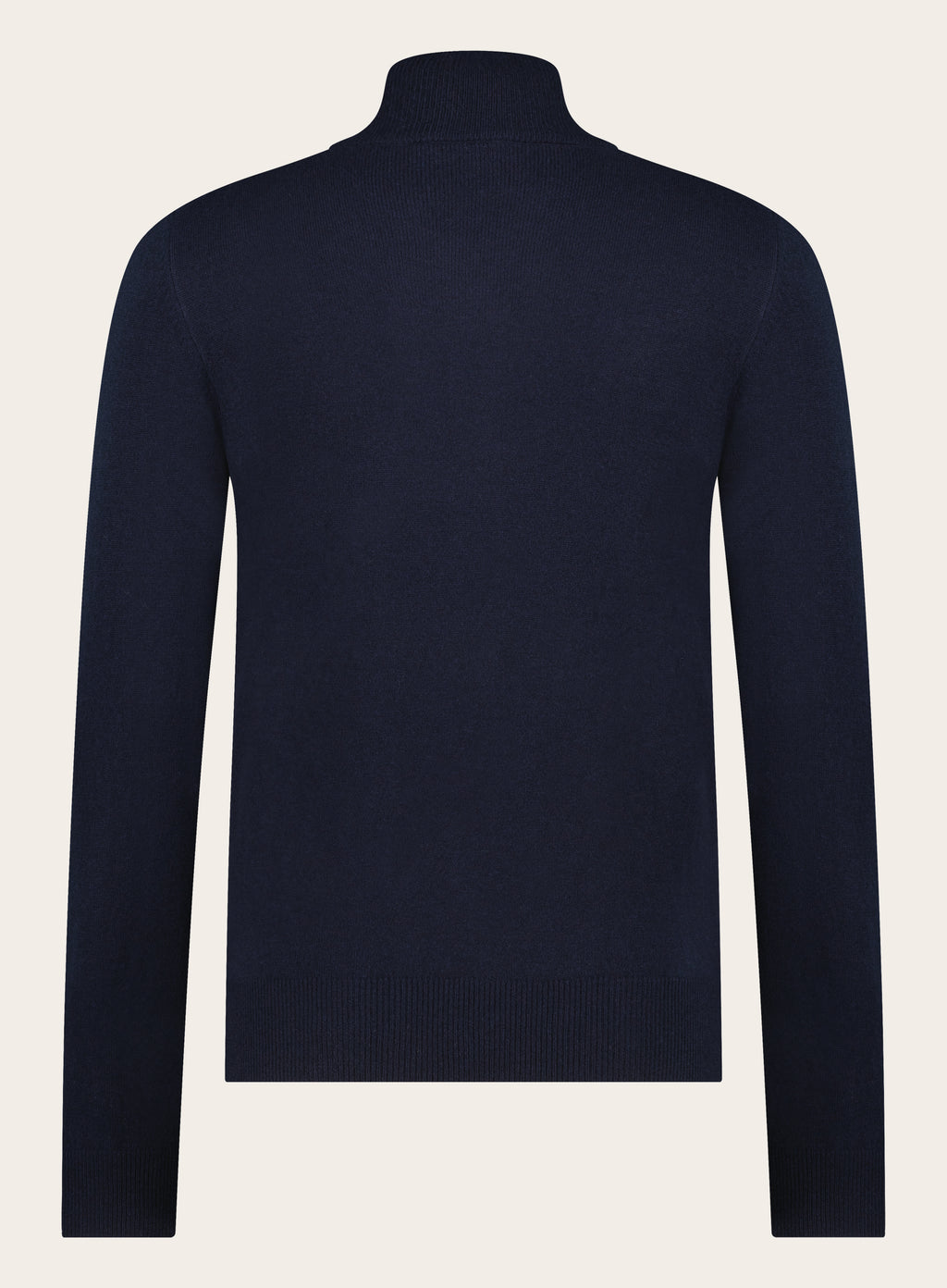 Half-zip van wol en cashmere | BLUE NAVY