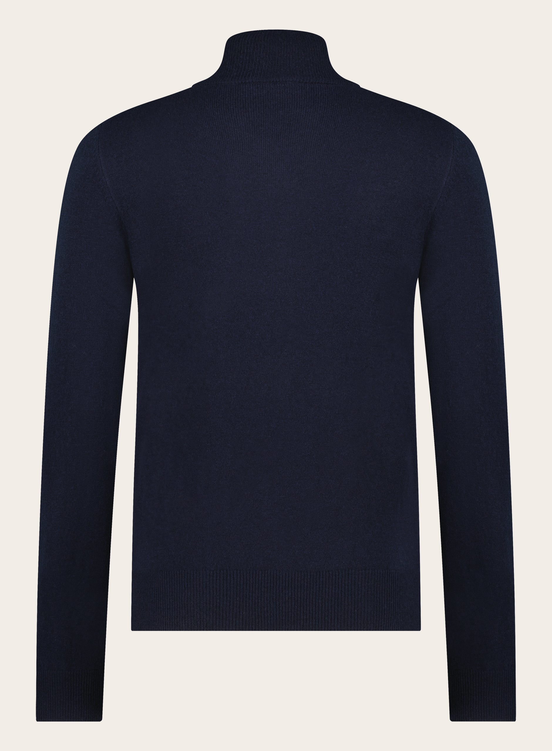 Half-zip van wol en cashmere | BLUE NAVY