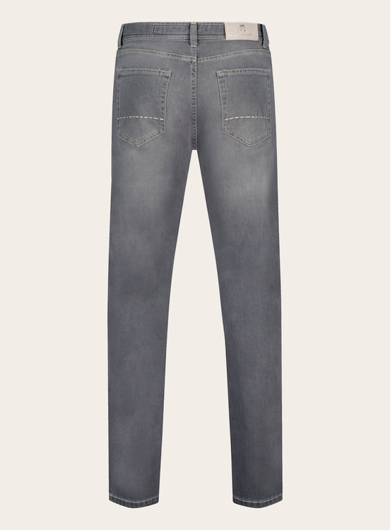 Slim-fit Tokyo jeans van katoen en cashmere | L.Grijs