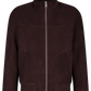 AREK shearling jack van suède | DARK BORDEAUX