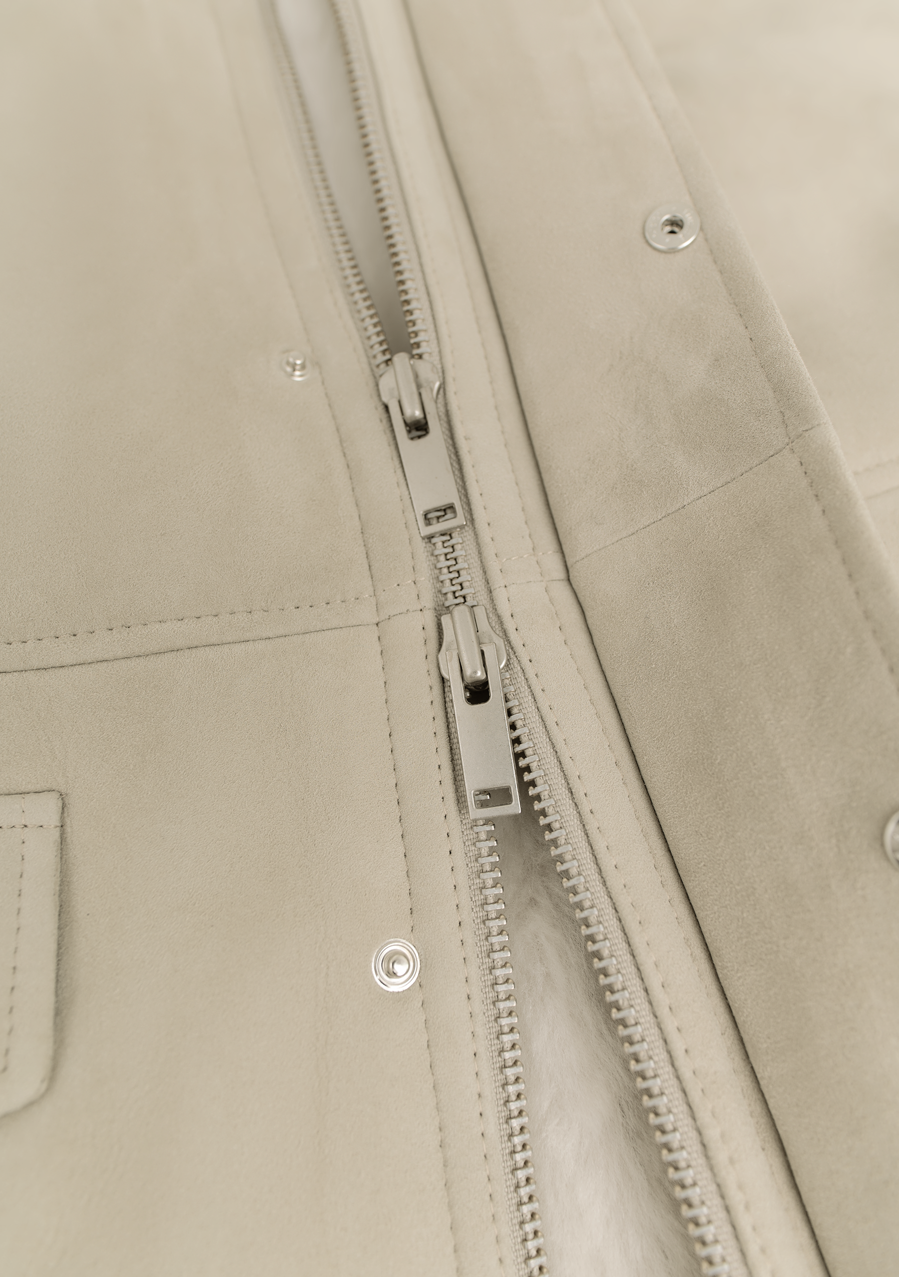 Shearling jas van suede | FULL_WIDTH | L.Beige