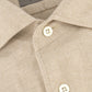 Shirt van katoen en cashmere | Beige