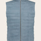Regular-fit gewatteerde bodywarmer van suède | L.Blauw