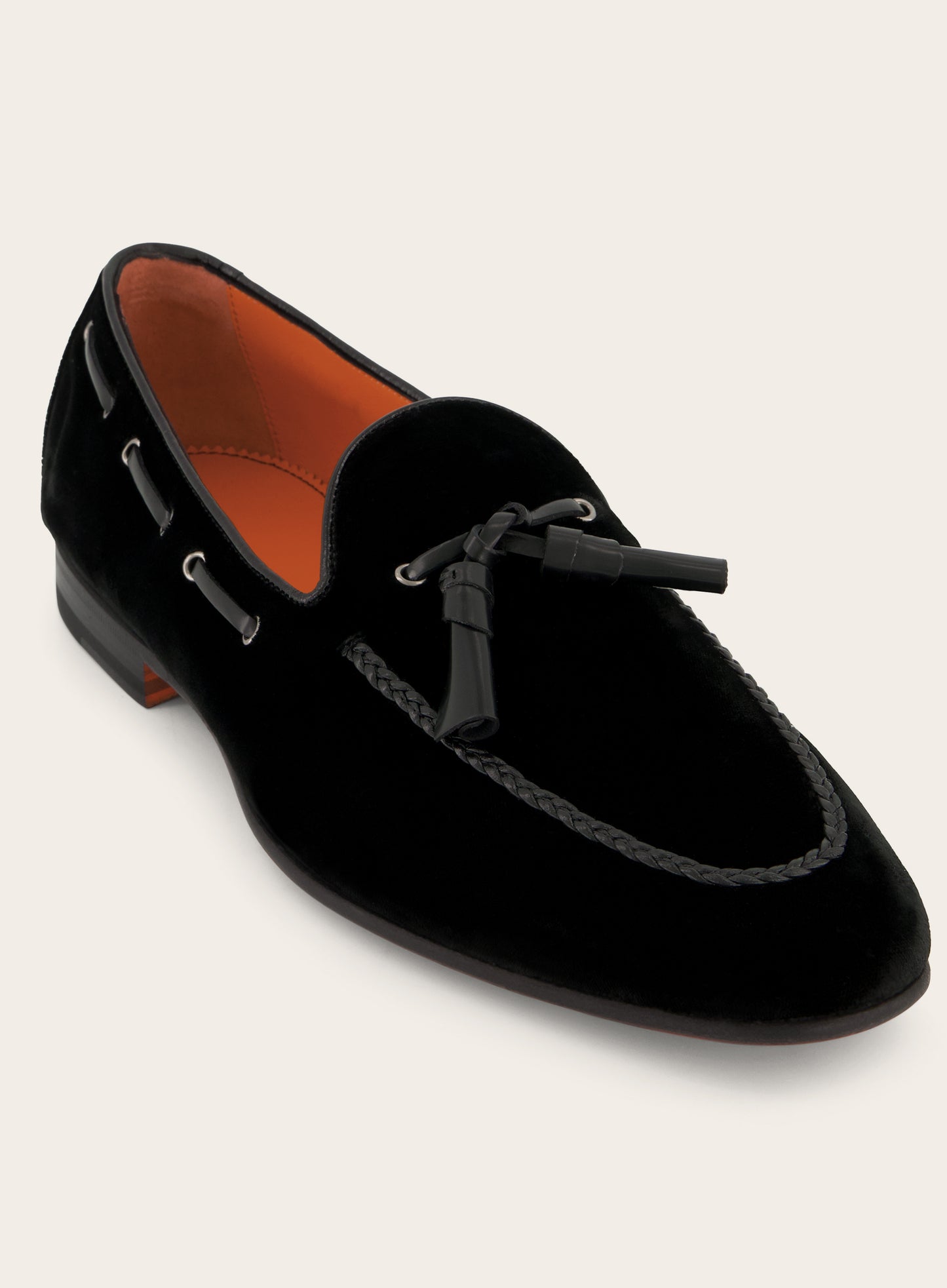 Tassel loafers van suède | Zwart