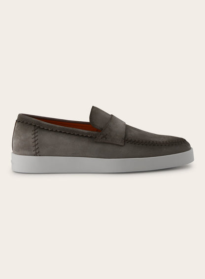 Penny loafers van suède | TAUPE