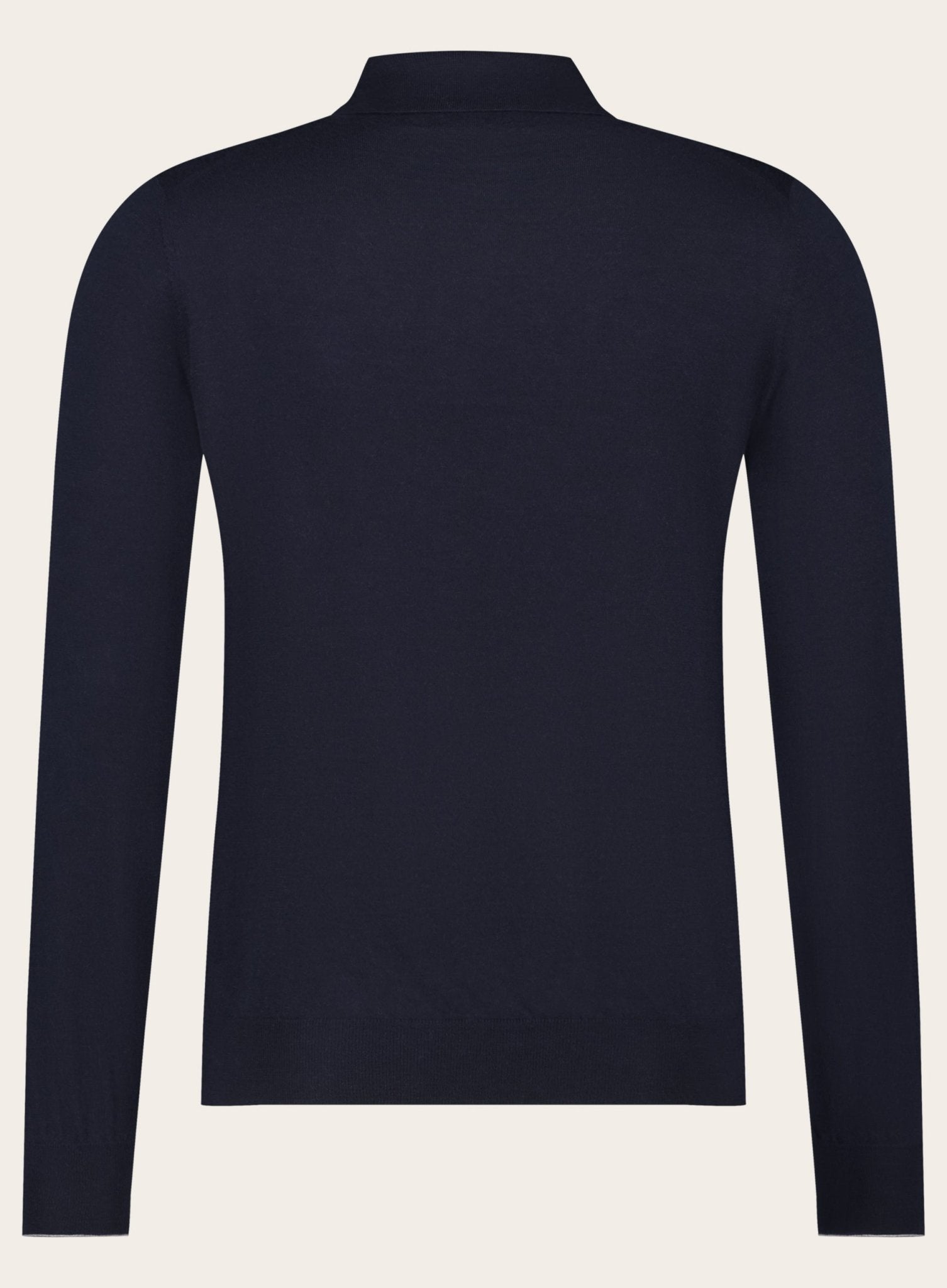 Poloshirt van wol en cashmere | BLUE NAVY