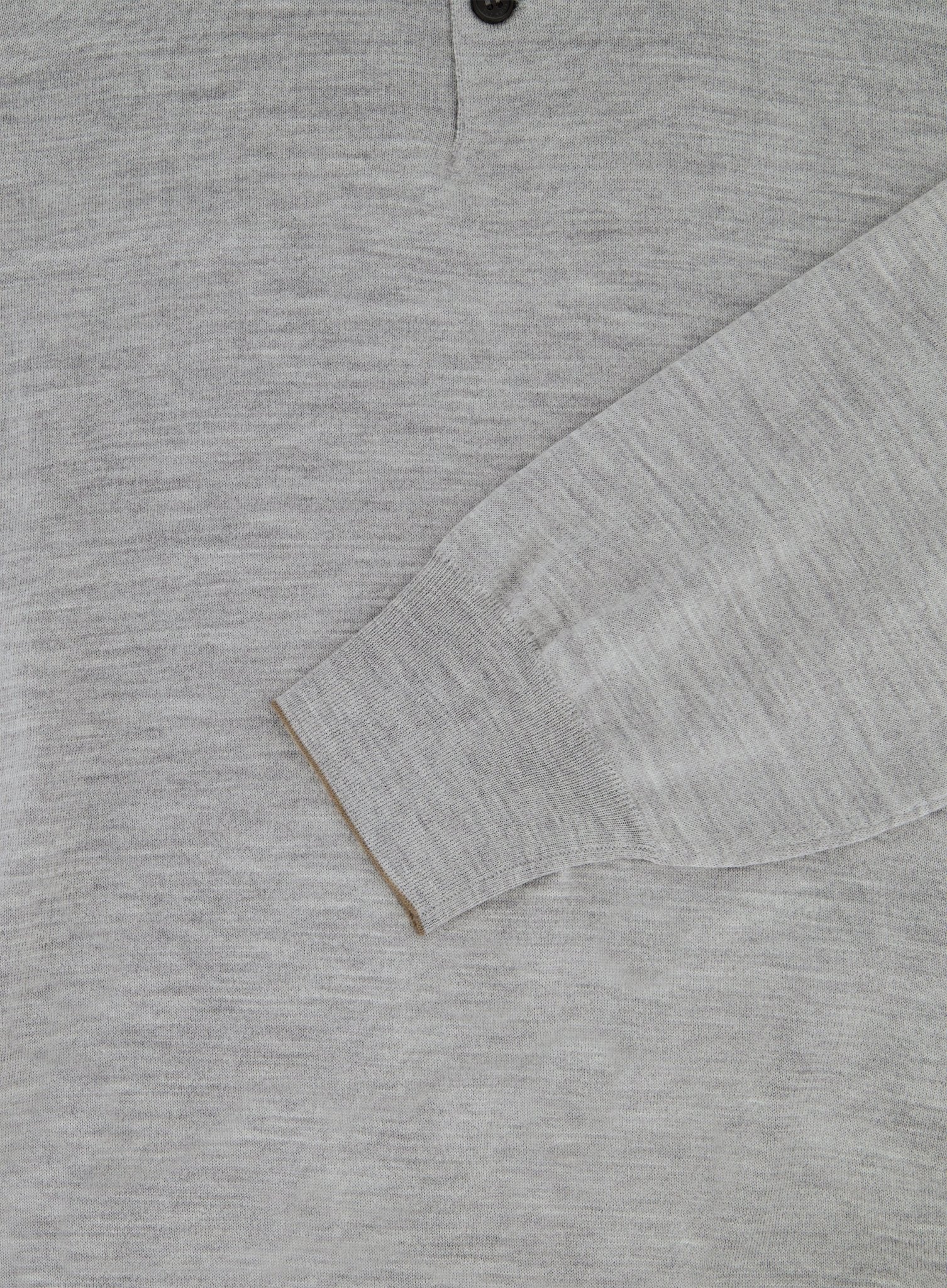 Poloshirt van wol en cashmere | Grijs