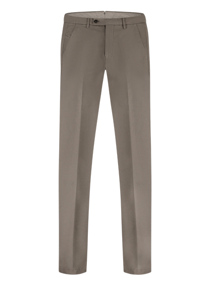 Pantalon van katoen en lycocell | TAUPE