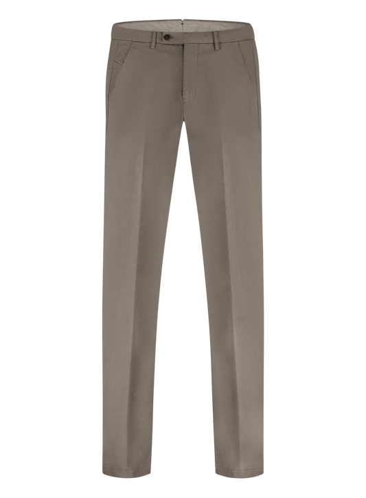 Pantalon van katoen en lycocell | TAUPE