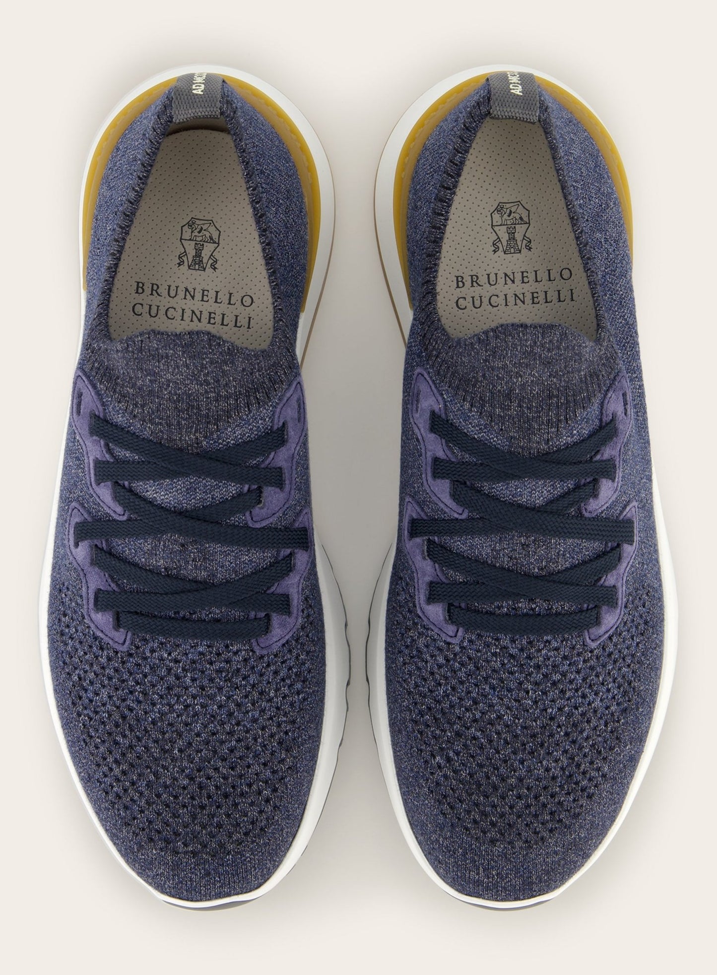 Knitted low-top sneakers | Blauw