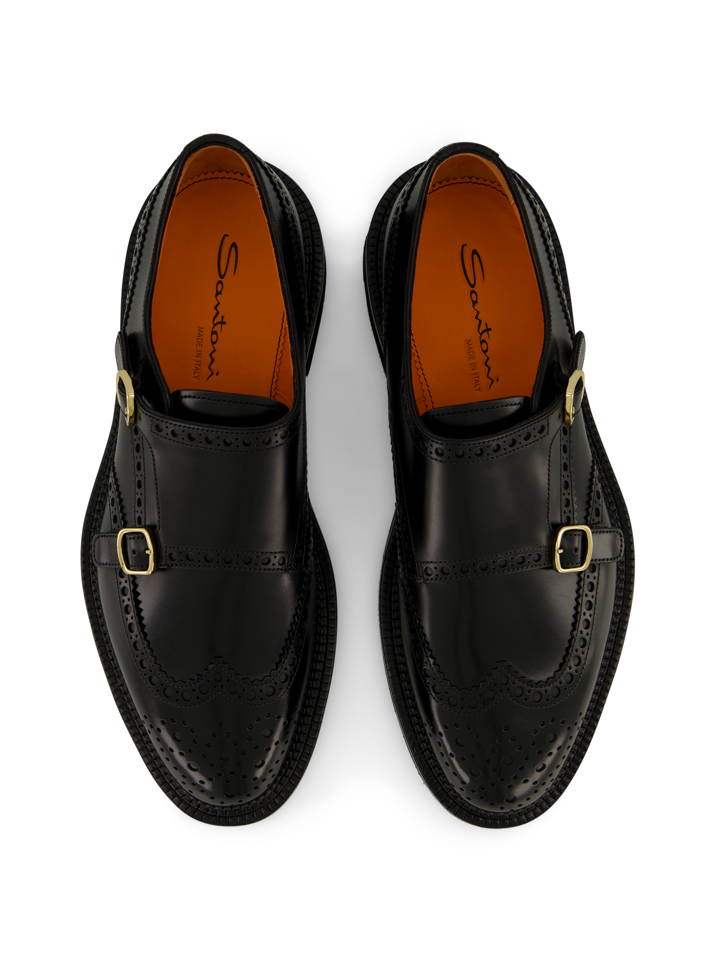 Dubbele gesp brogue-schoen | Zwart