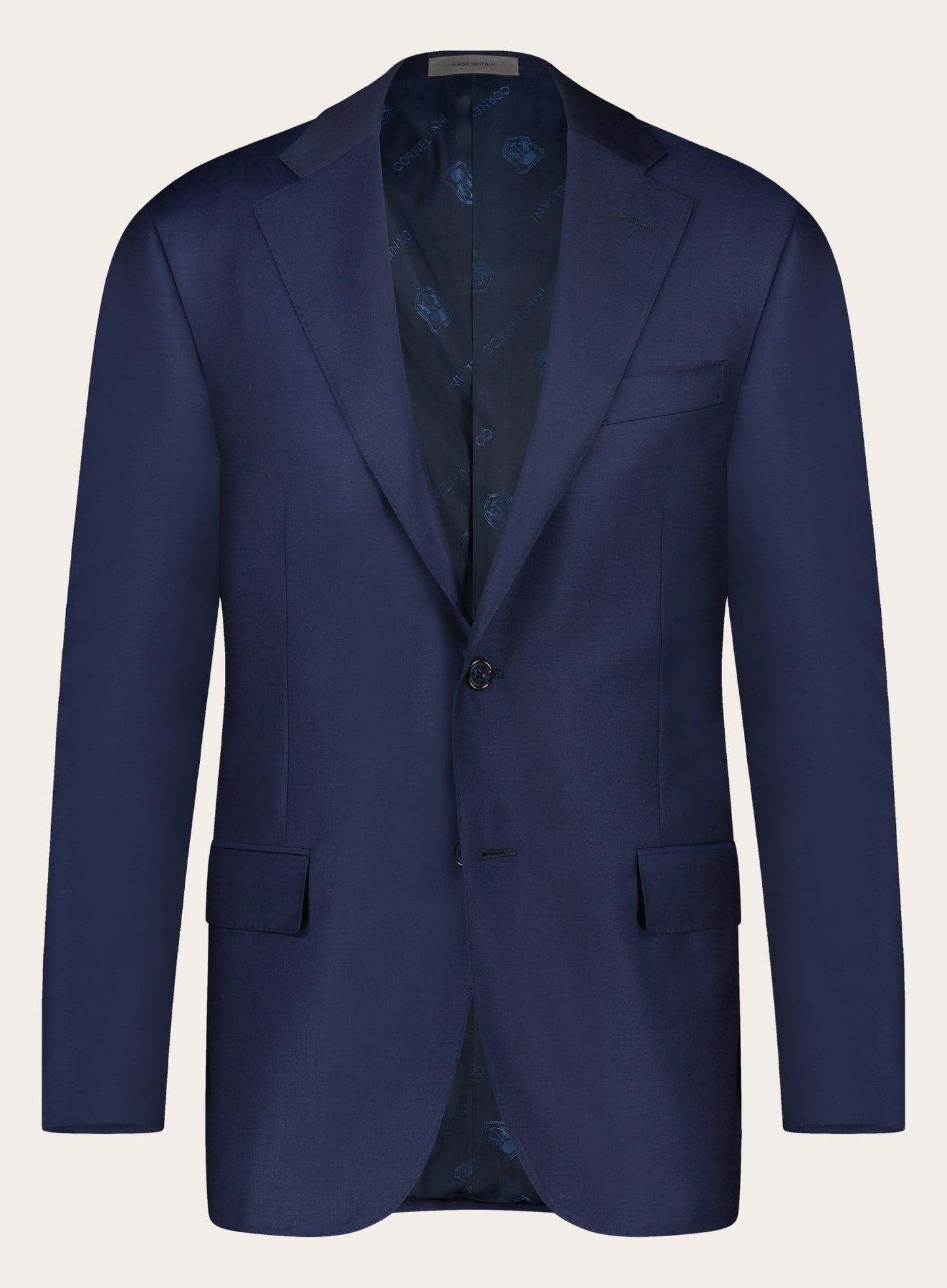 Regular-fit virgin wollen twill pak | BLUE NAVY