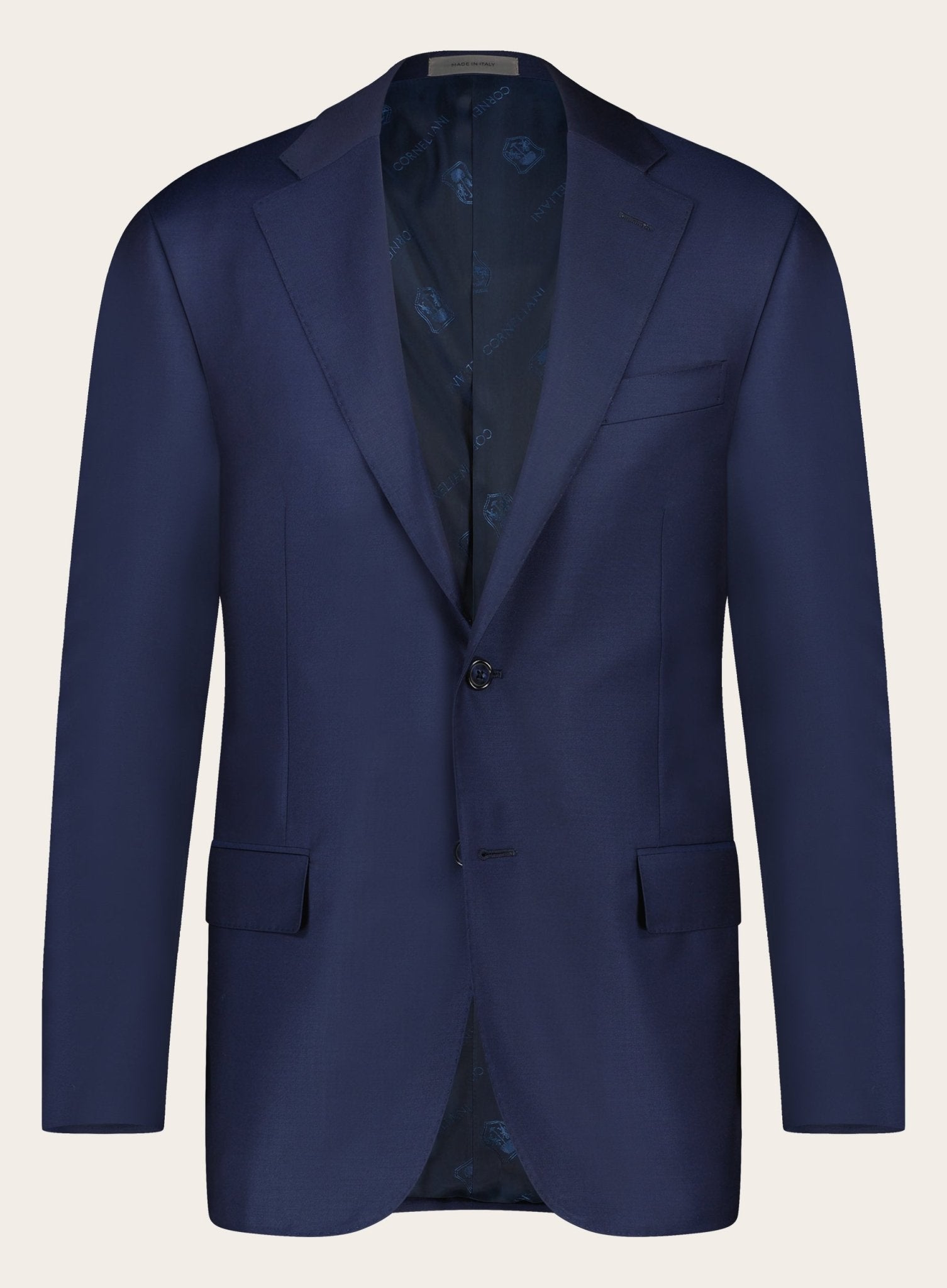 Regular-fit virgin wollen twill pak | BLUE NAVY