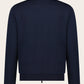 Slim-fit wollen-katoenen ritsvest | BLUE NAVY