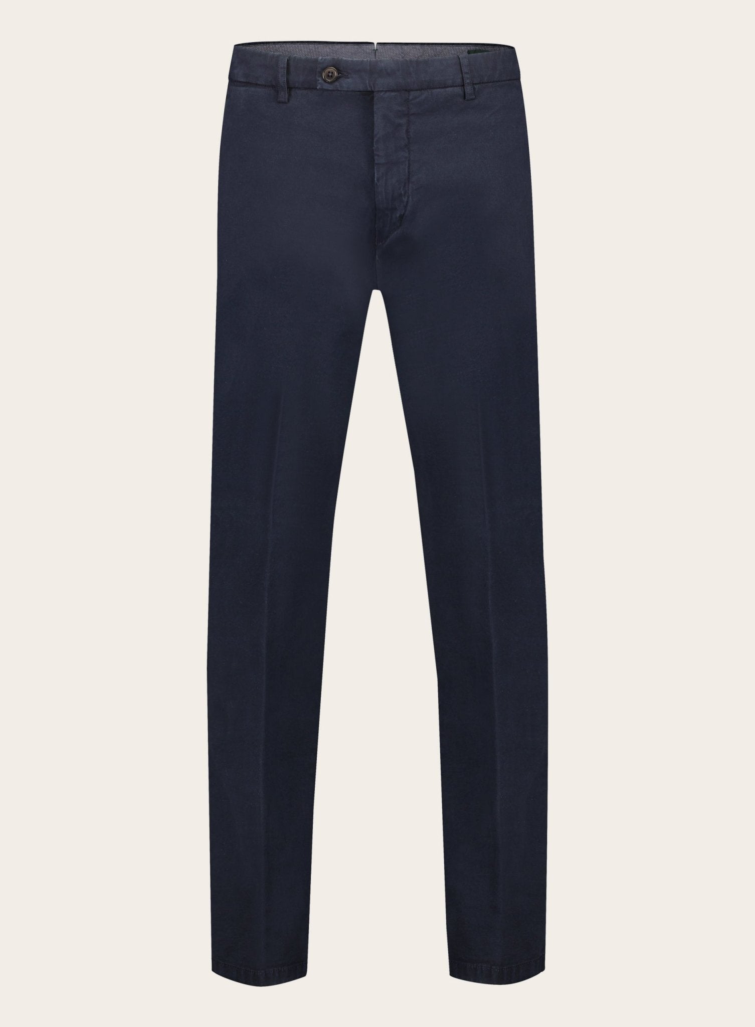 Regular-fit katoenen pantalon | BLUE NAVY