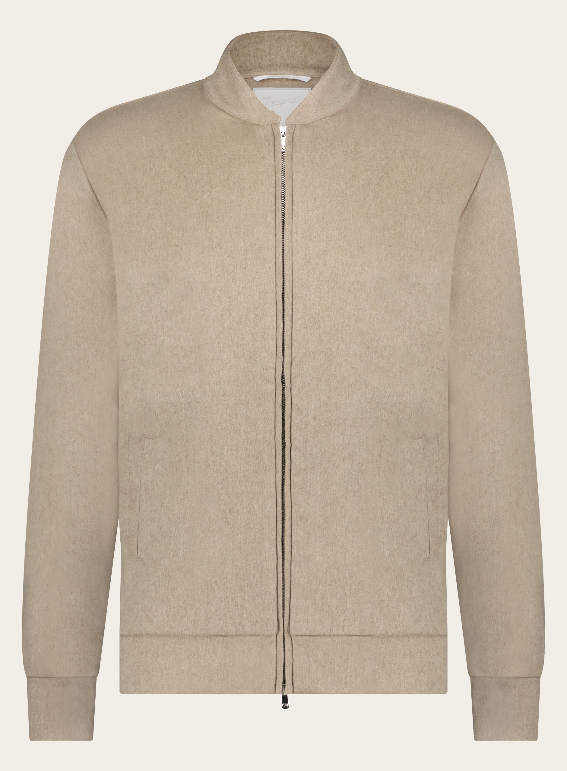 Slim-fit vest van wol | Camel