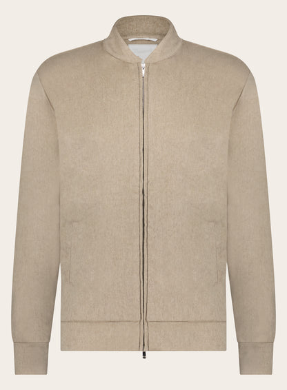 Slim-fit vest van wol | Camel