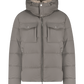 Gewatteerde donsjas met capuchon | TAUPE