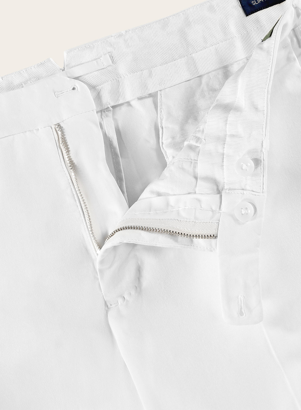 Slim-fit chino van katoen | FULL_WIDTH | Wit