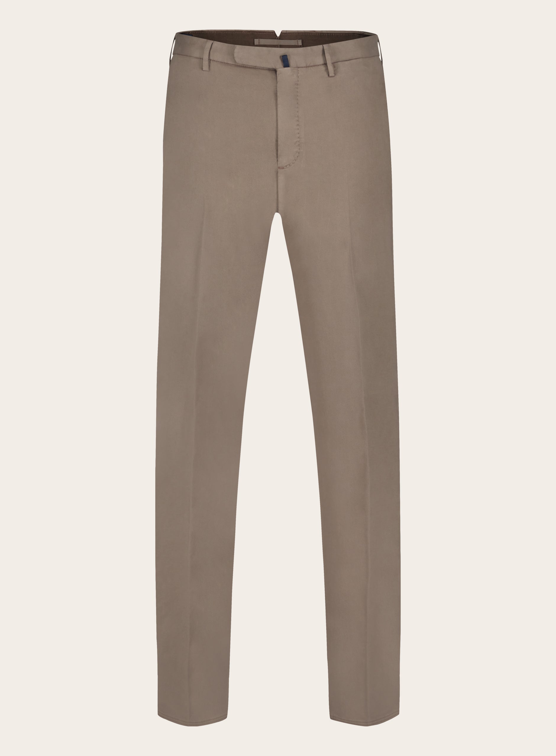 Slim-fit chino van katoen | TAUPE