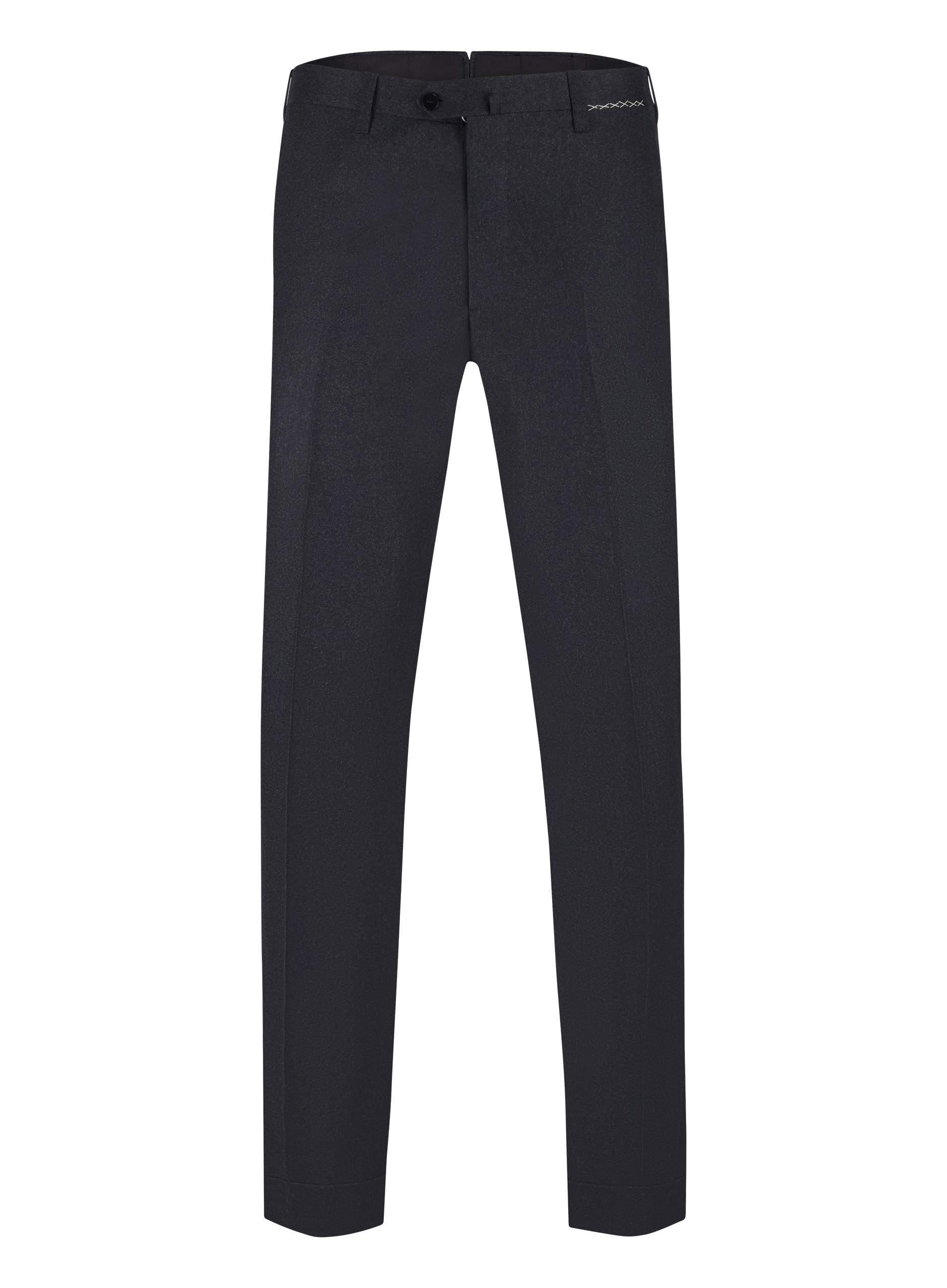 Handgemaakte pantalon van wol en cashmere | Antraciet