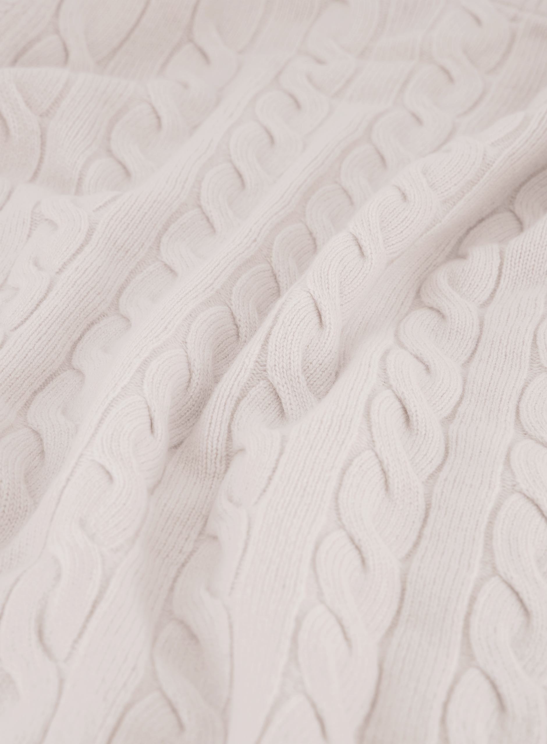Kabelgebreid ritsvest van wol en cashmere | FULL_WIDTH | L.BEIGE