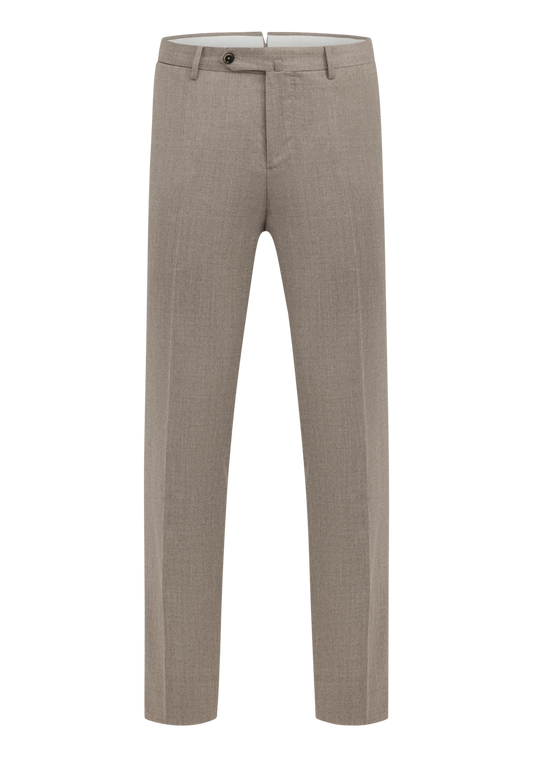 Pantalon van wol en zijde | TAUPE