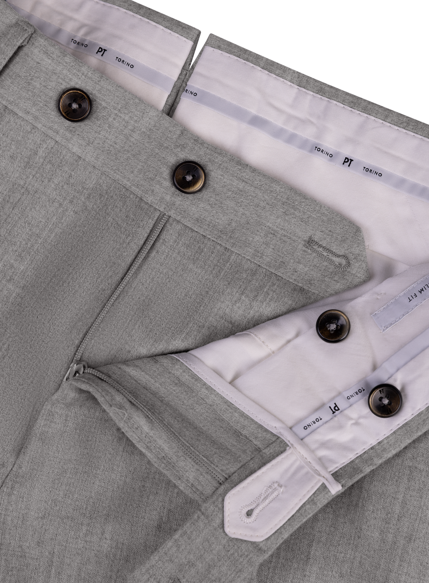 Pantalon van wol en zijde | FULL_WIDTH | L.Grijs