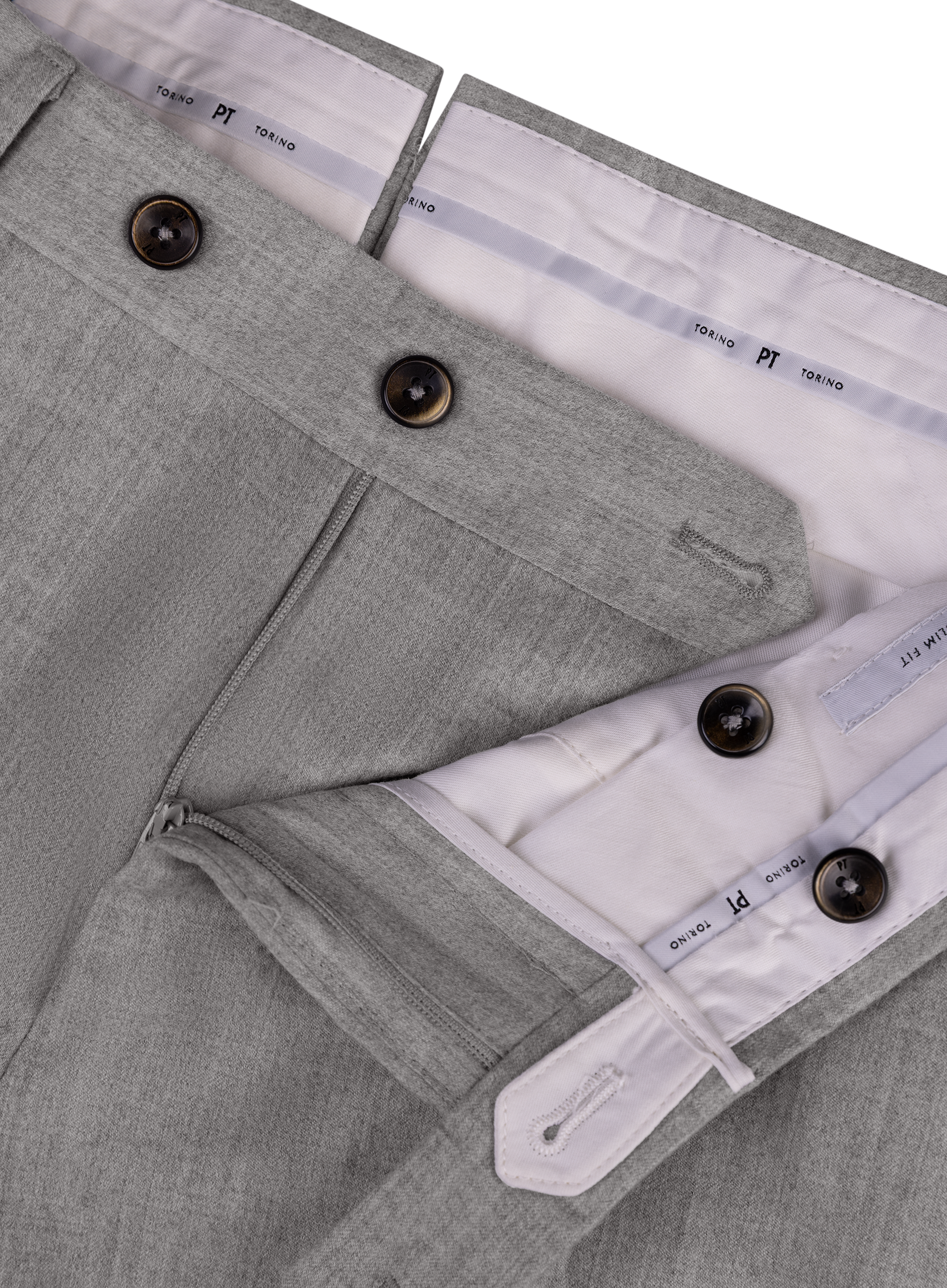 Pantalon van wol en zijde | FULL_WIDTH | L.Grijs