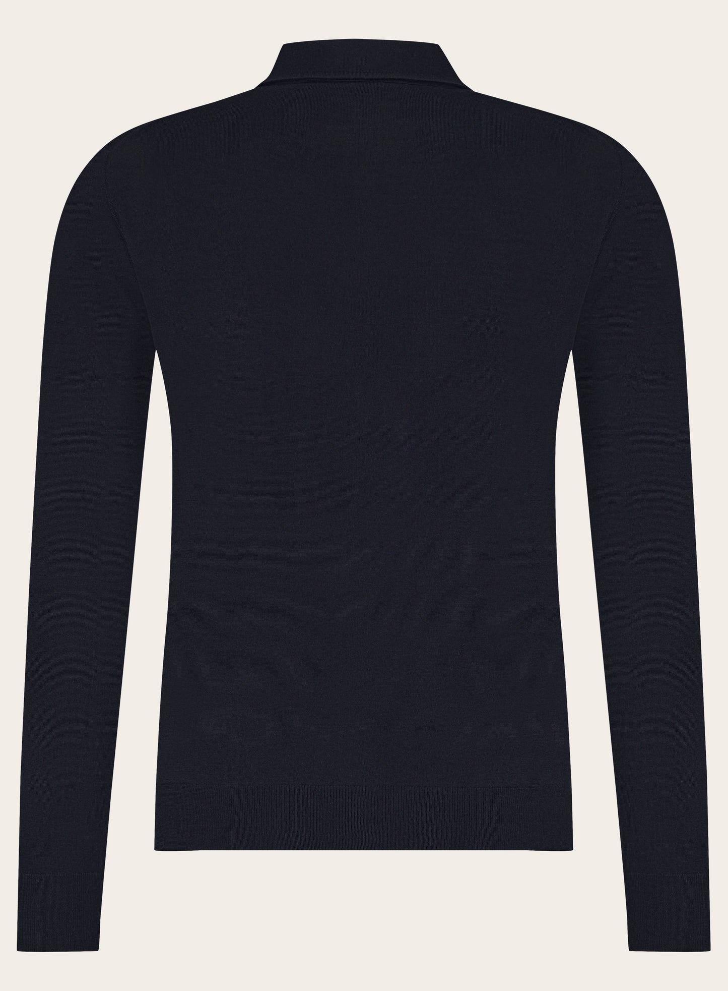 Poloshirt van cashmere en zijde | BLUE NAVY