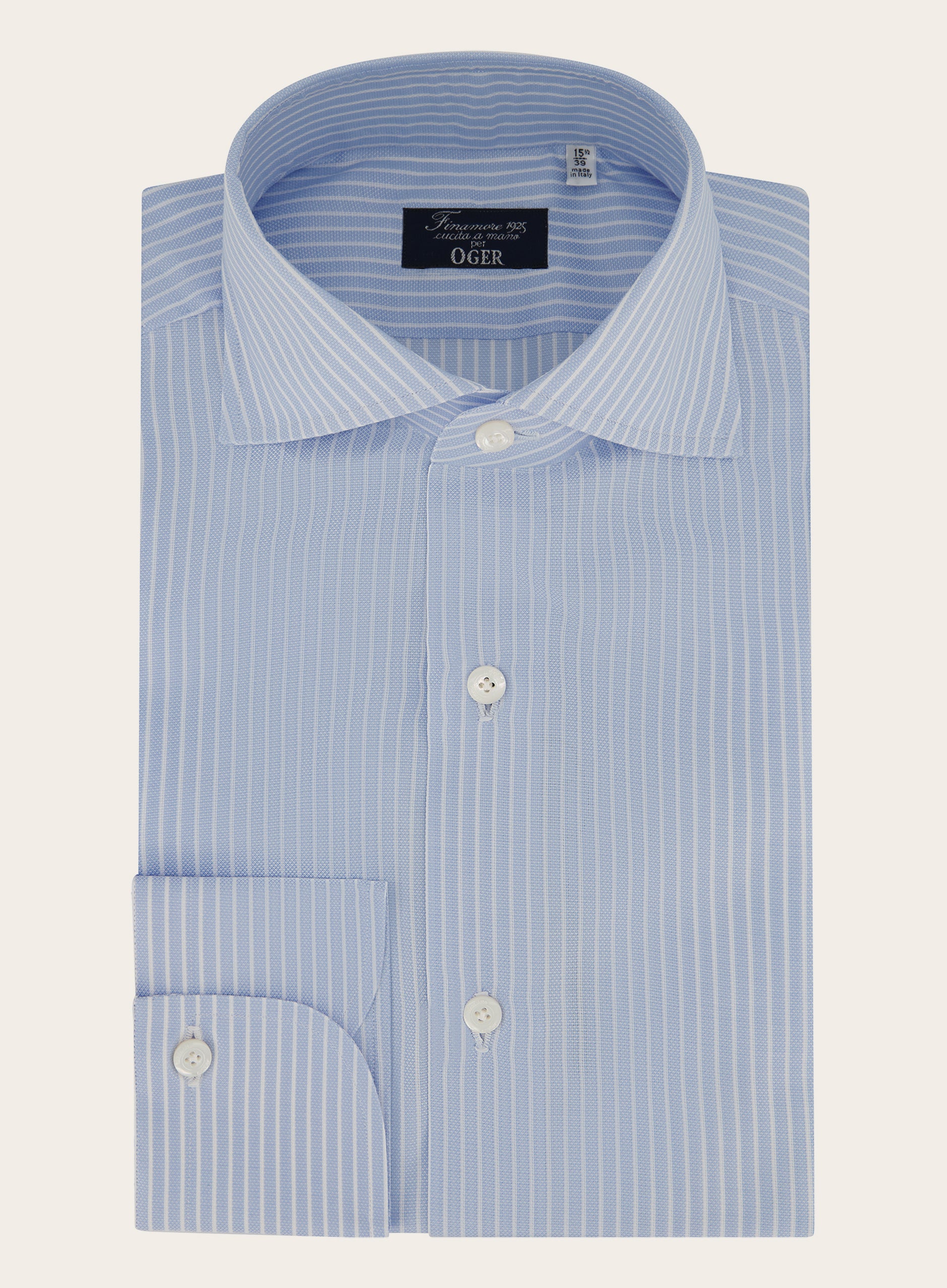 Gestreept Napoli royal oxford shirt  | L.Blauw