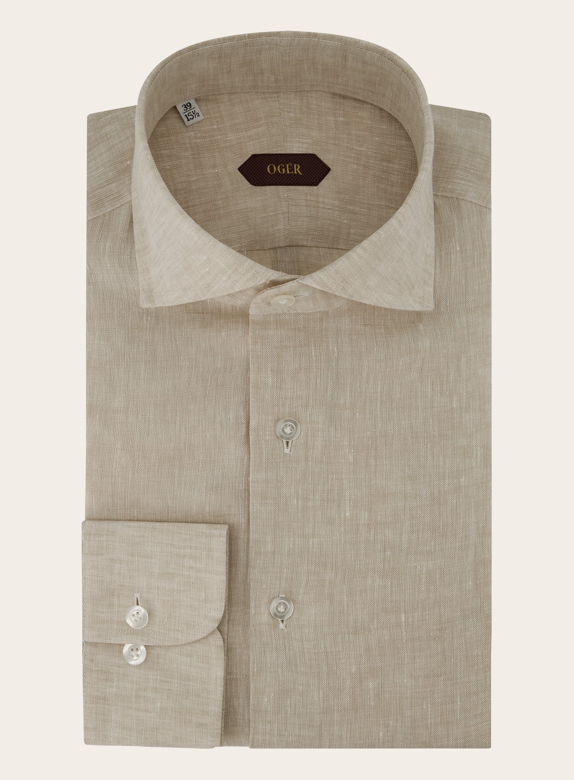 Shirt van linnen | Beige