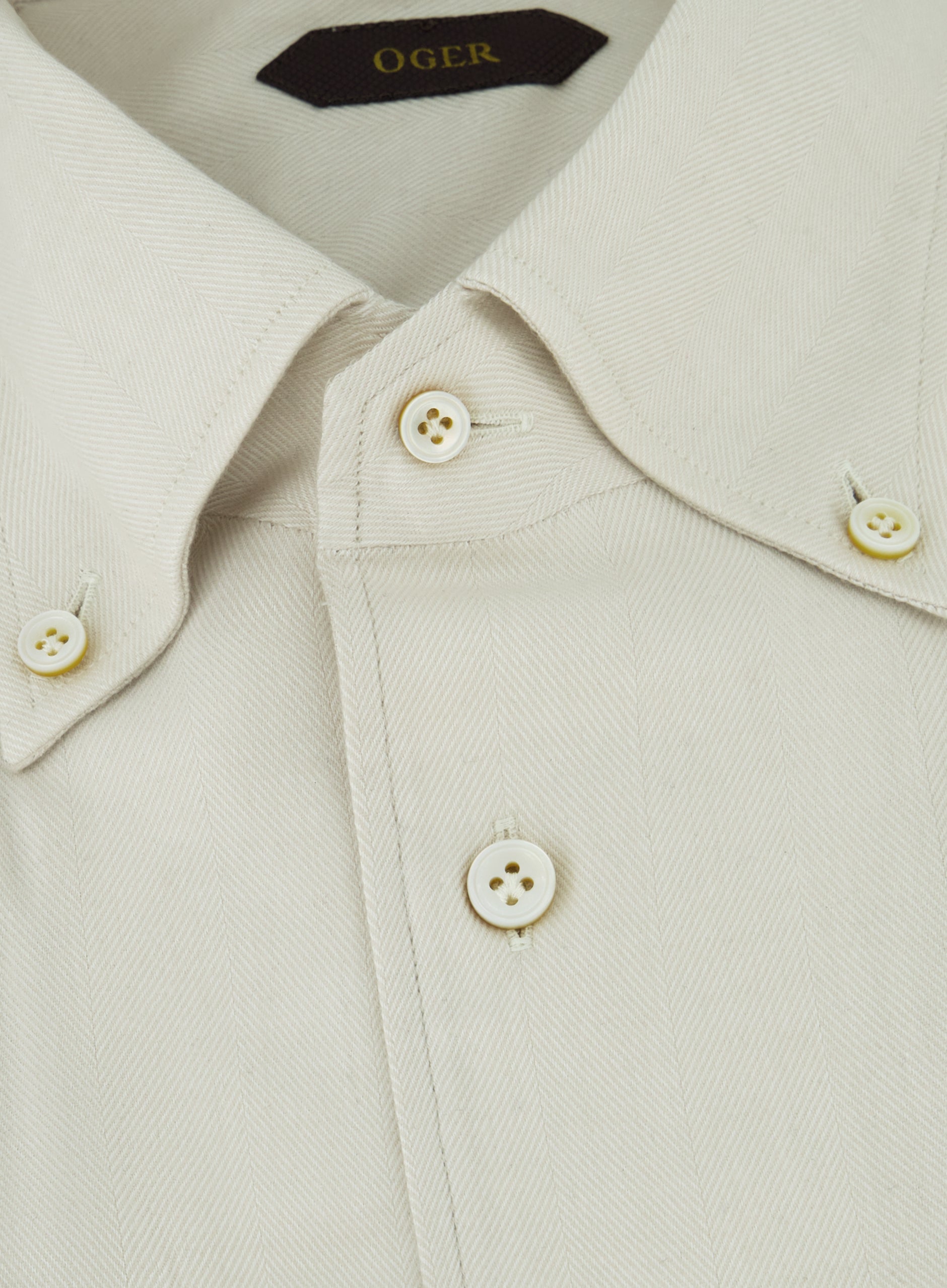 Button down shirt van katoen en cashmere | L.BEIGE