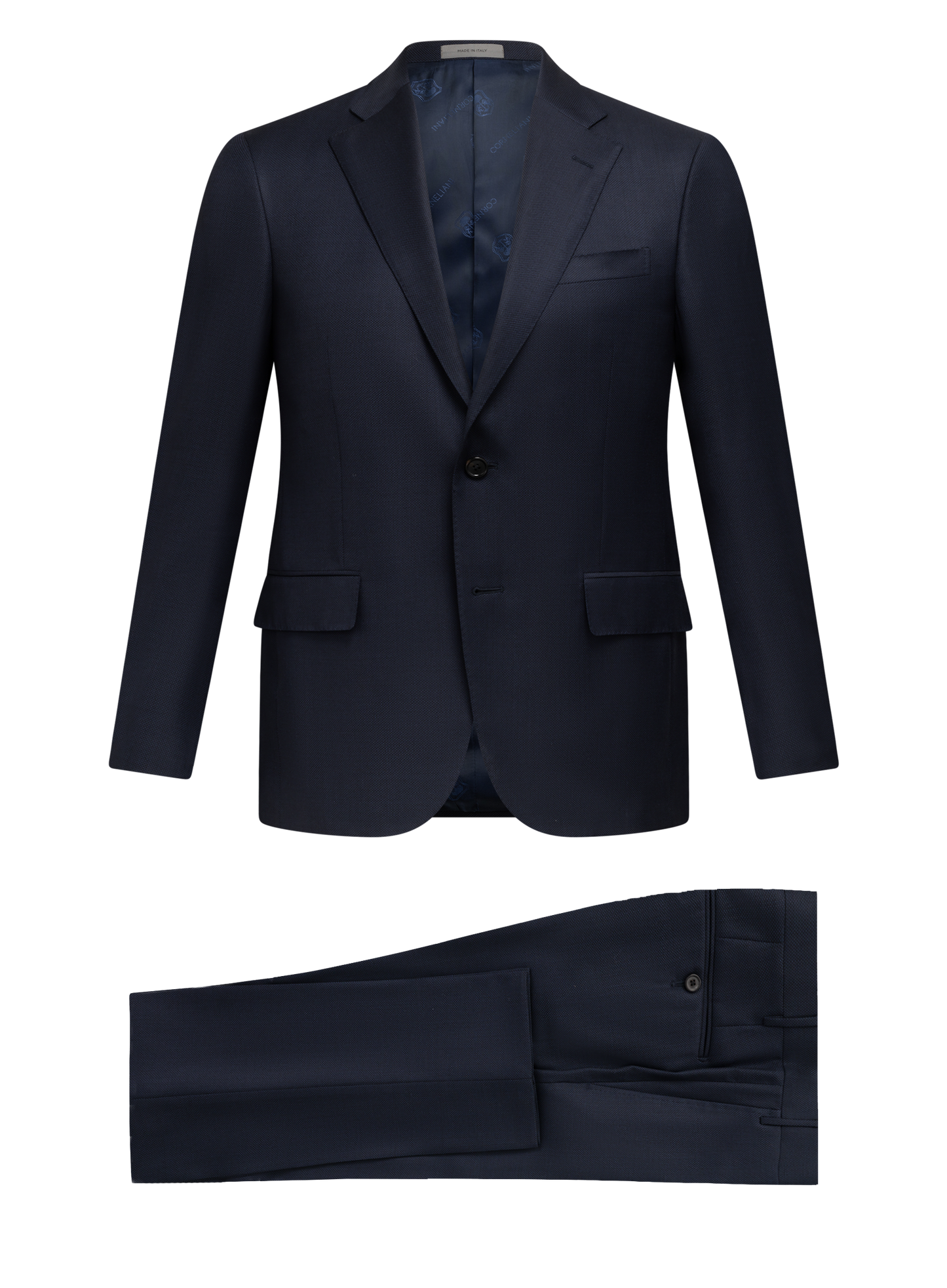 Pak van virgin wol, zijde en flax | FULL_WIDTH | BLUE NAVY