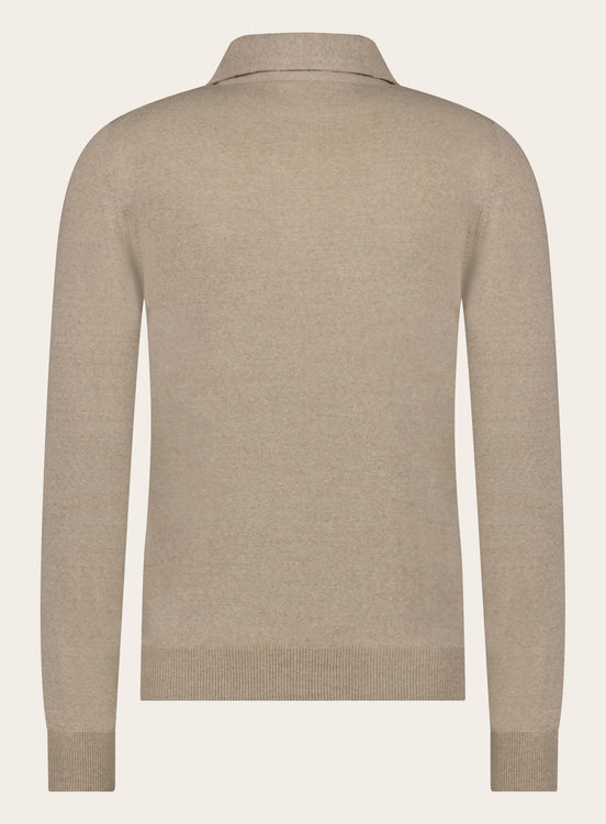Lange mouw polo van wol
