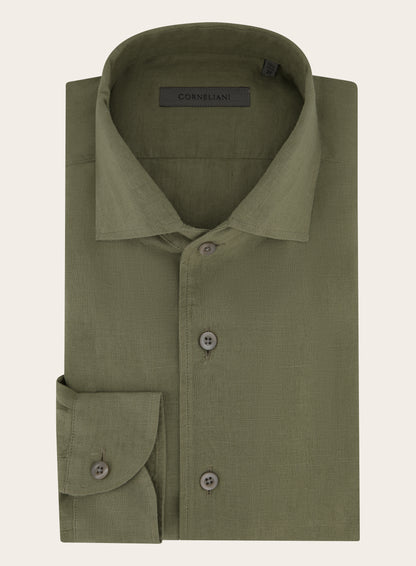 Shirt van linnen | Groen