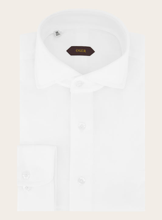 Slim-fit shirt van katoen | Wit