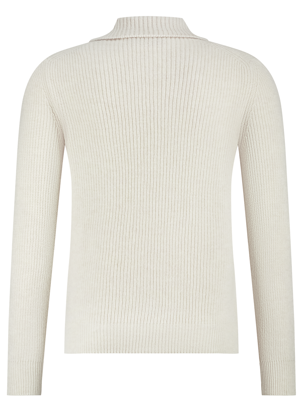 Buttonless polo van wol | L.BEIGE