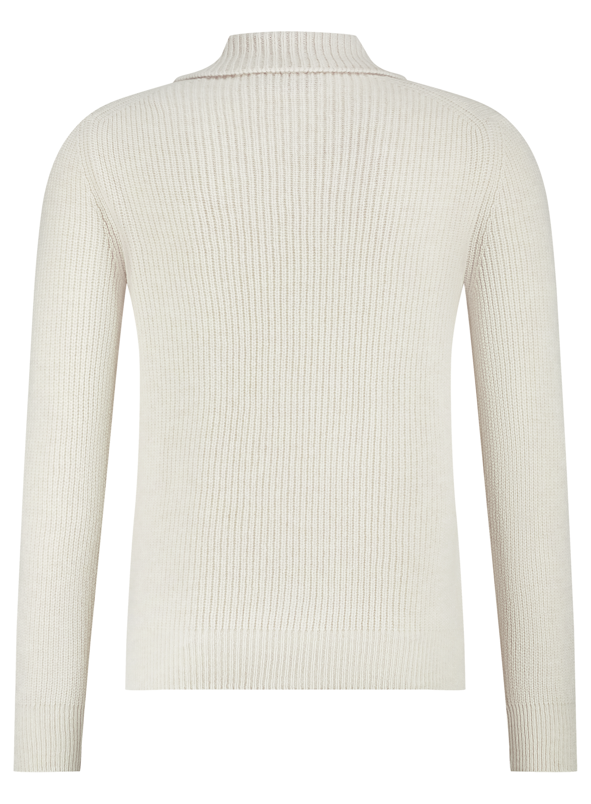 Buttonless polo van wol | L.BEIGE